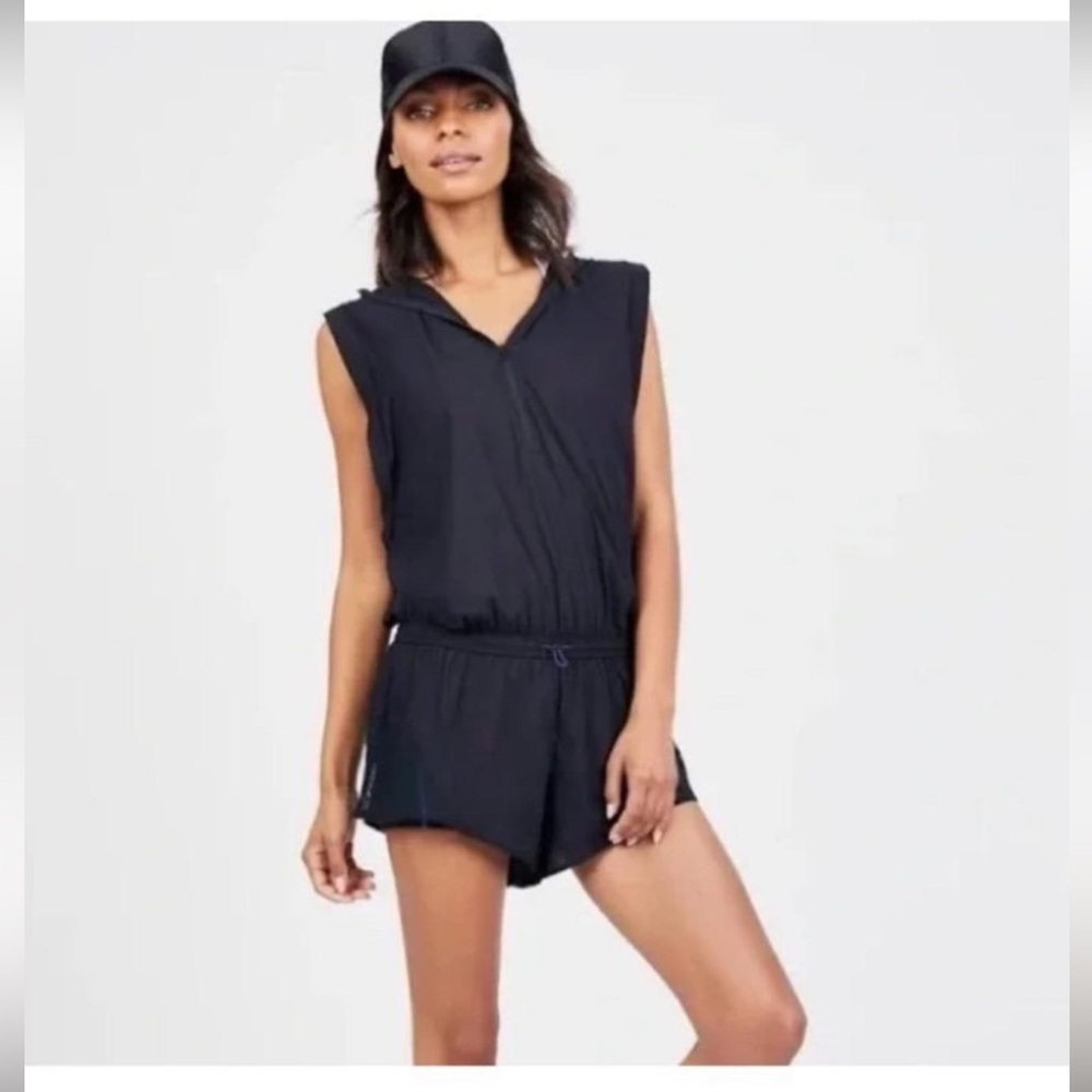 FP Movement by Free People Black Romper Hood One Piece
Size: M